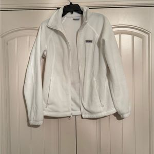 White Zip Up Columbia Jacket